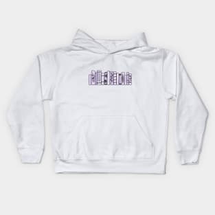 Purple Pastel Books Kids Hoodie